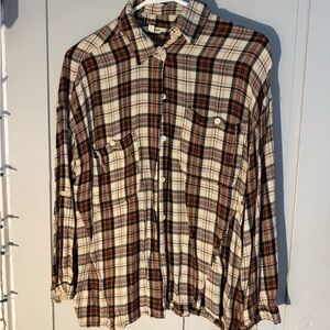 Plaid Button-Up Shirt